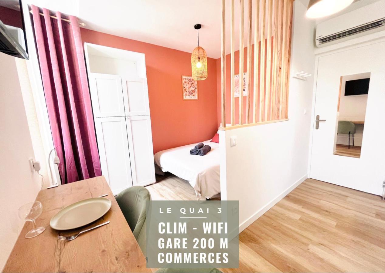 Le Quai 3 - Studio Neuf Lumineux Calme - Clim - Wifi - Gare A 200M Agen Luaran gambar